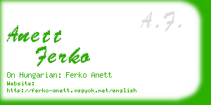 anett ferko business card